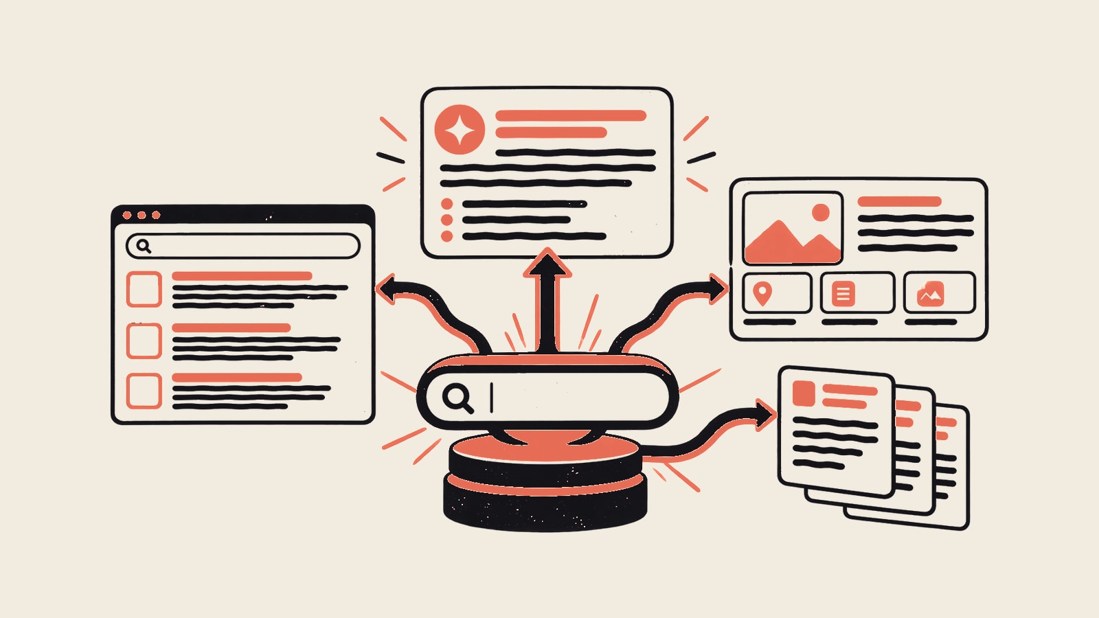 SEO foundation connecting classic search results, AI generated answers, cited sources, and answer surfaces.