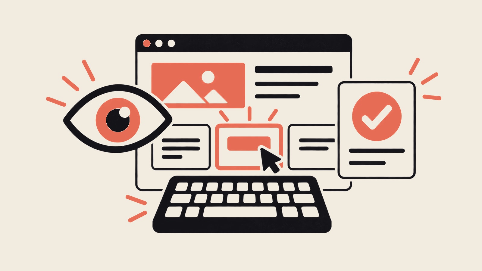 Website accessibility checks for focus, keyboard, contrast and forms.