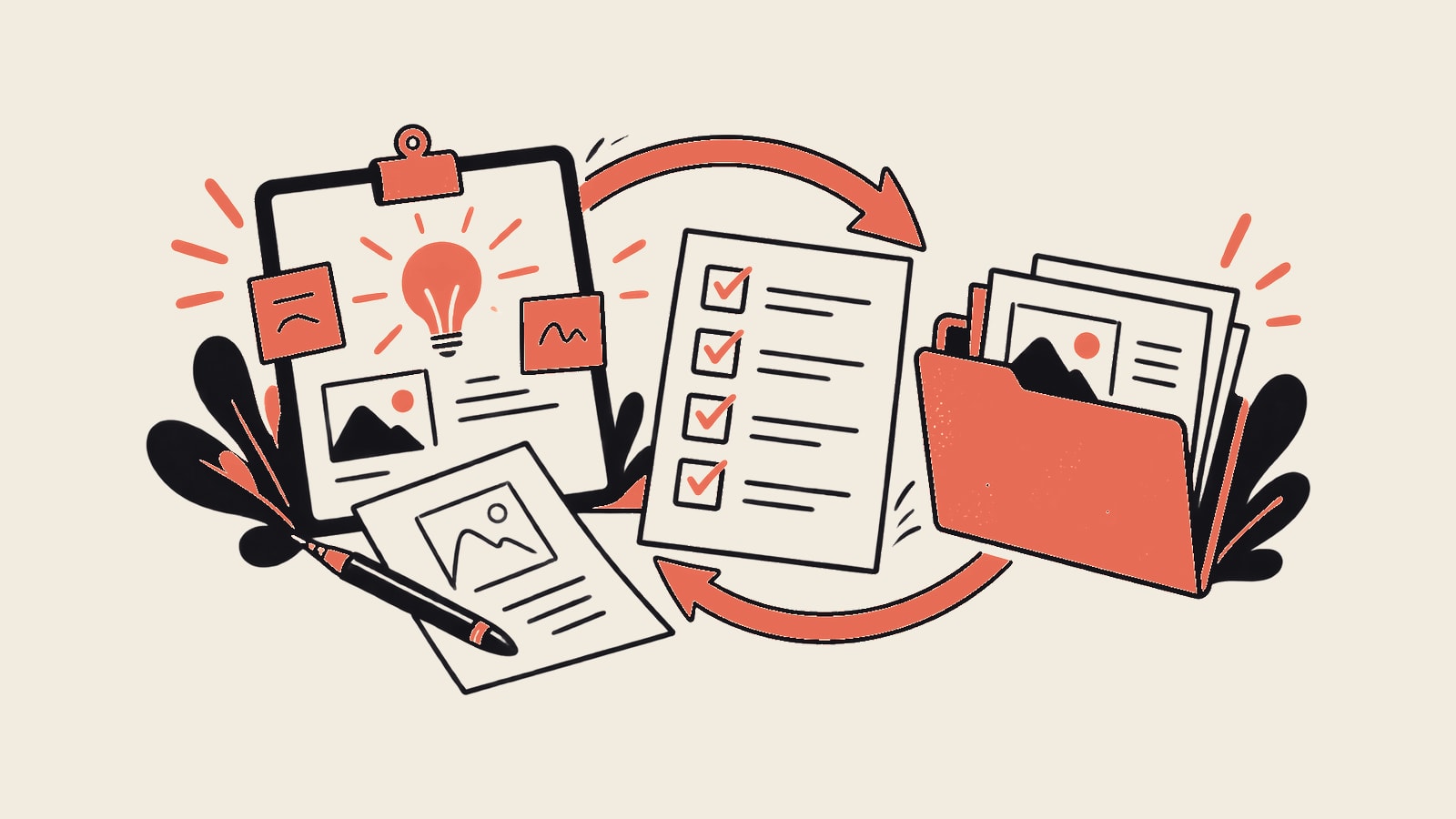 White-label web design partnership workflow showing agency brief, design review, QA, and handover.
